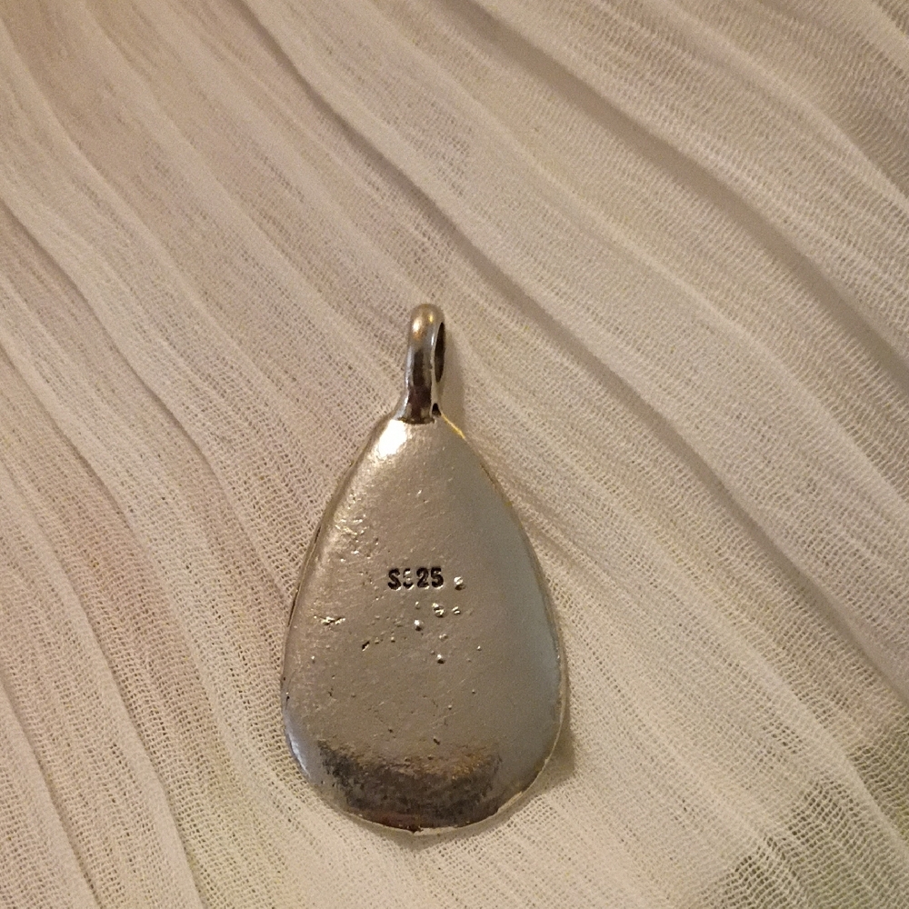 Silver and Turquoise Pendant - Picture 2 of 3
